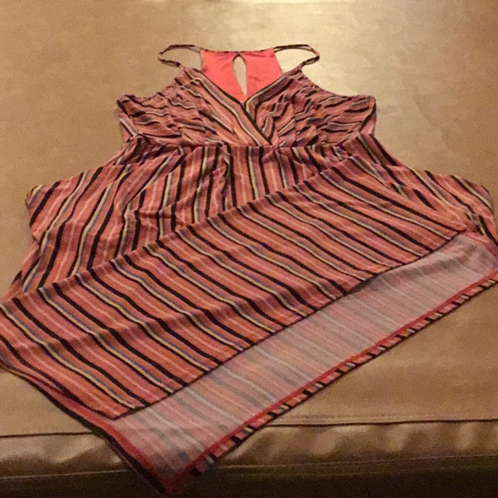 Striped long summer dress